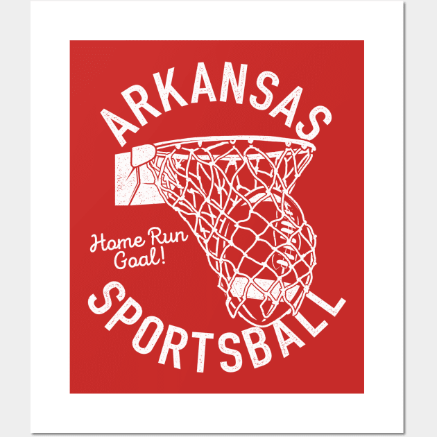 Arkansas Sportsball Wall Art by rt-shirts